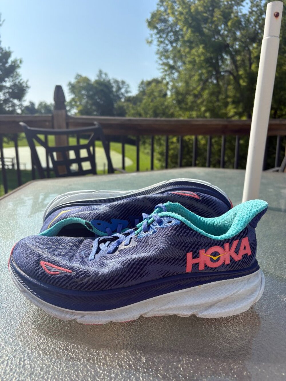 Hoka One One Clifton 9 Women's 9.5 Running/Walking Shoes Bellwether Blue